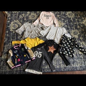 Lot of fall/winter girls shirts 6/6X-7